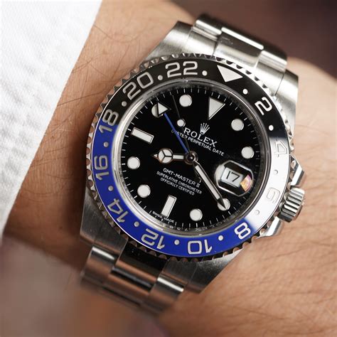 rolex gmt 2 batman lünette|wearing rolex batman gmt.